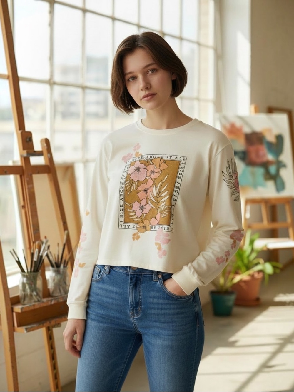 Love Tribe Women’s Long Sleeved Top. Size Large.